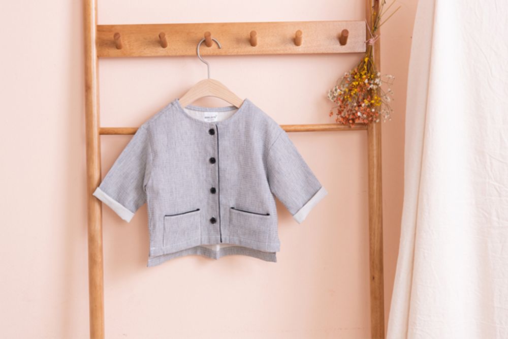 [BEBELOUTE] Daily Cardigan Baby Infant Jacket (Black), Cotton 100% _ Made in KOREA